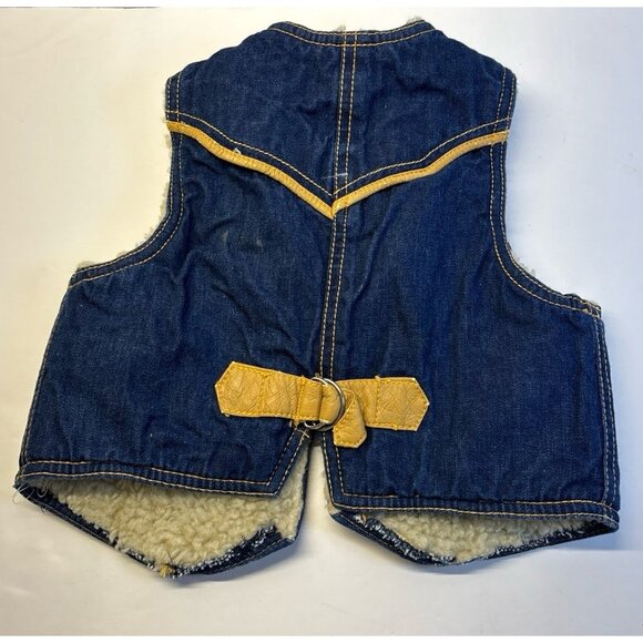 Vintage kids clothes, DiJon Apparel Denim & Sherpa‎ Jean Vest - Picture 4 of 6